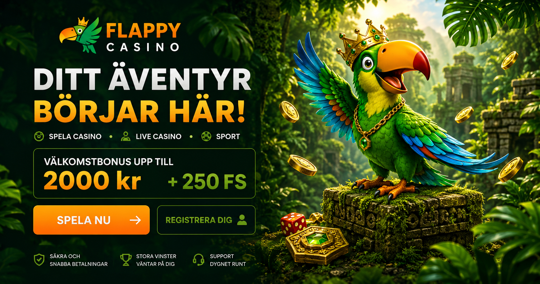 Casino Flappy Premium: Recension, funktioner och bonusar